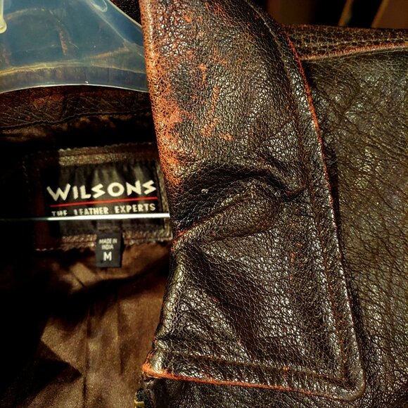 Brown Wilson Leather Distress Women's Form Fitting Bomber Moto Jacket - Picture 9 of 11
